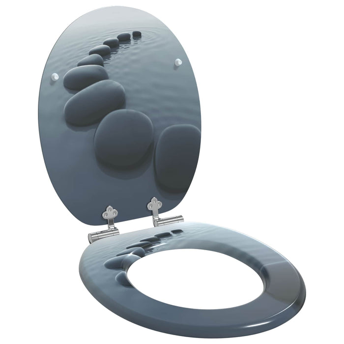 Capac de toaletă cu închidere lentă 2 pcs Gri 44 x 38 cm - WALTI WALTI