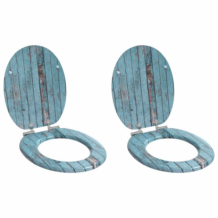 Capac de toaletă cu închidere lentă 2 pcs albastru 44 x 38 cm - WALTI WALTI