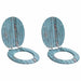 Capac de toaletă cu închidere lentă 2 pcs albastru 44 x 38 cm - WALTI WALTI
