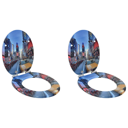 Capac de toaletă cu închidere lentă 2 pcs Multicolour Placă MDF - WALTI WALTI
