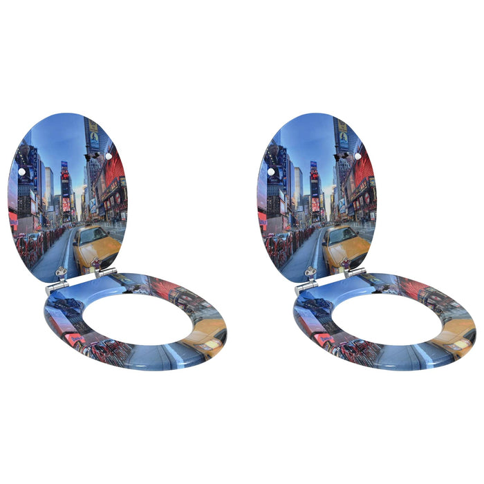 Capac de toaletă cu închidere lentă 2 pcs Multicolour Placă MDF WALTI