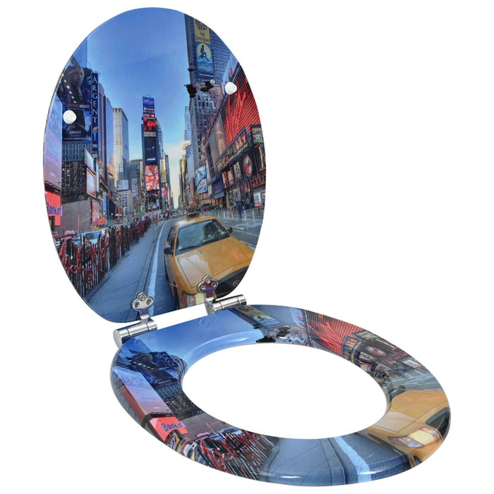 Capac de toaletă cu închidere lentă 2 pcs Multicolour Placă MDF WALTI