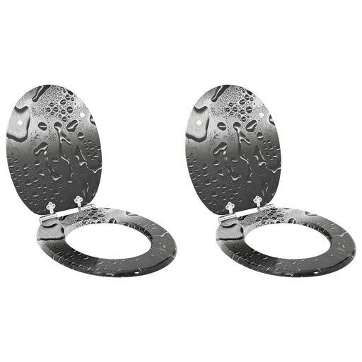 Capac de toaletă cu închidere lentă 2 pcs Gri 44 x 38 cm - WALTI WALTI