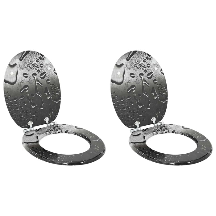 Capac de toaletă cu închidere lentă 2 pcs Gri 44 x 38 cm - WALTI WALTI