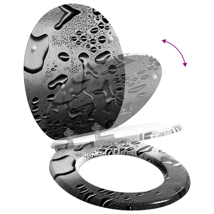 Capac de toaletă cu închidere lentă 2 pcs Gri 44 x 38 cm - WALTI WALTI