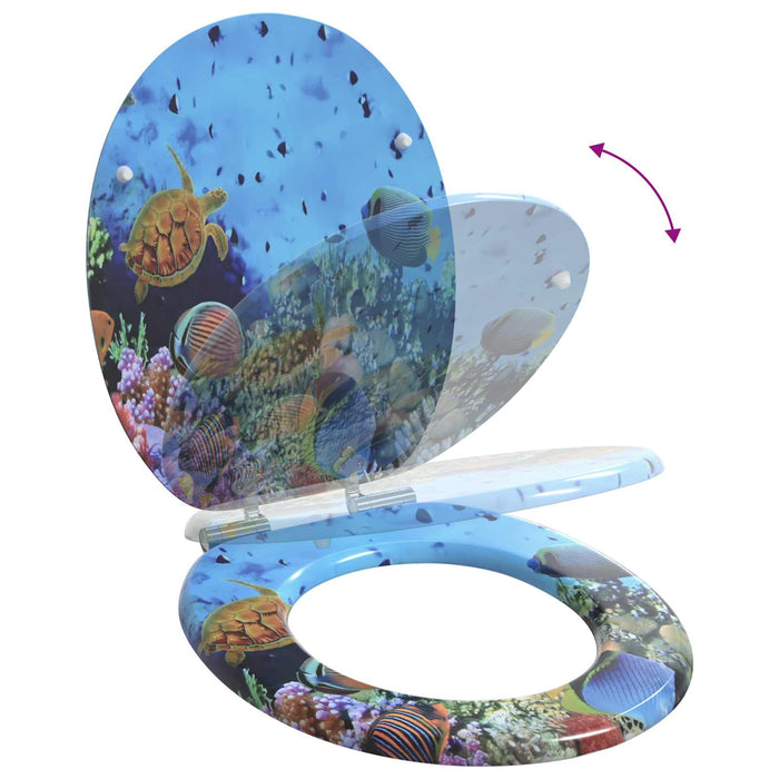 Capac de toaletă cu închidere lentă 2 pcs 44 x 38 cm Placă MDF - WALTI WALTI