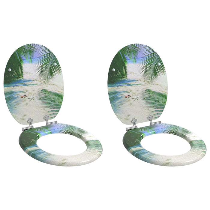 Capac de toaletă cu închidere lentă 2 pcs Verde 44 x 38 cm - WALTI WALTI