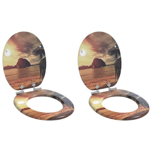 Capac de toaletă cu închidere lentă 2 pcs Portocaliu 44 x 38 cm - WALTI WALTI