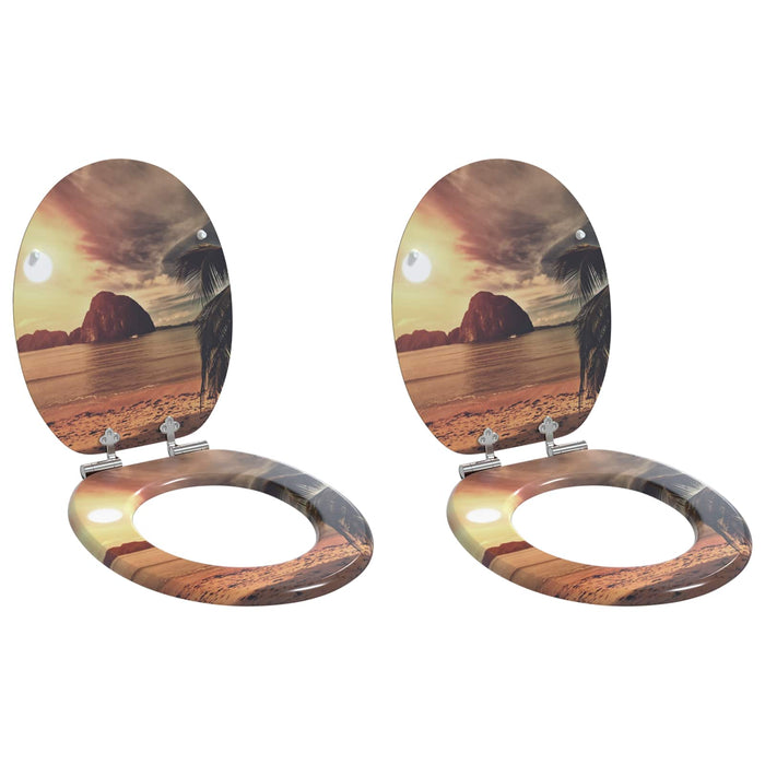 Capac de toaletă cu închidere lentă 2 pcs Portocaliu 44 x 38 cm - WALTI WALTI