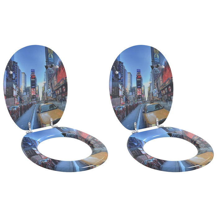 Capac de toaletă cu închidere lentă 2 pcs Gri 44 x 38 cm - WALTI WALTI