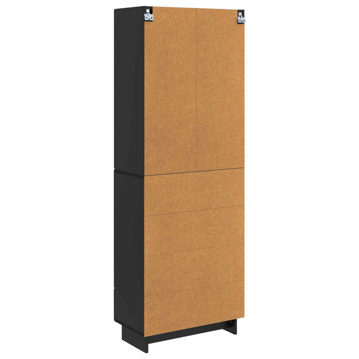 Set de Dulapuri 2 pcs Negru 66 x 34,5 x 95 cm Lemn prelucrat WALTI