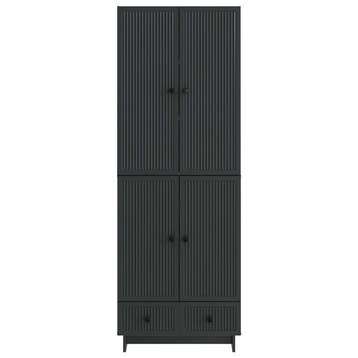 Set de Dulapuri 2 pcs Negru 66 x 34,5 x 95 cm Lemn prelucrat WALTI