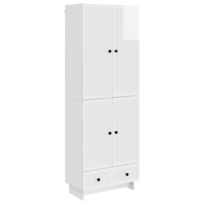 Set de Dulapuri 2 pcs Alb foarte lucios 66 x 34,5 x 95 cm WALTI