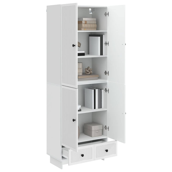 Set de Dulapuri 2 pcs Alb foarte lucios 66 x 34,5 x 95 cm WALTI