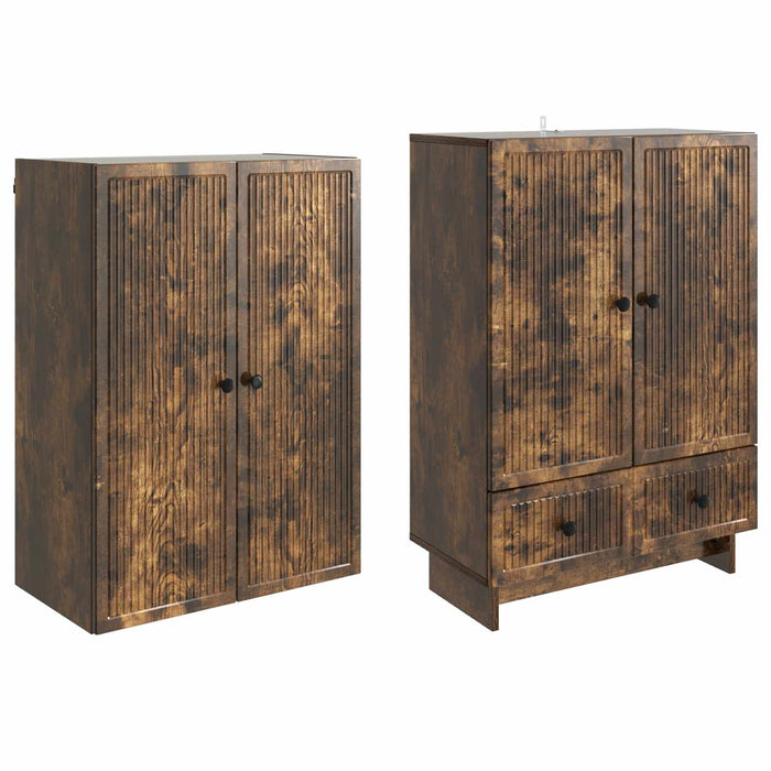Set de Dulapuri 2 pcs Stejar fumuriu 66 x 34,5 x 95 cm WALTI