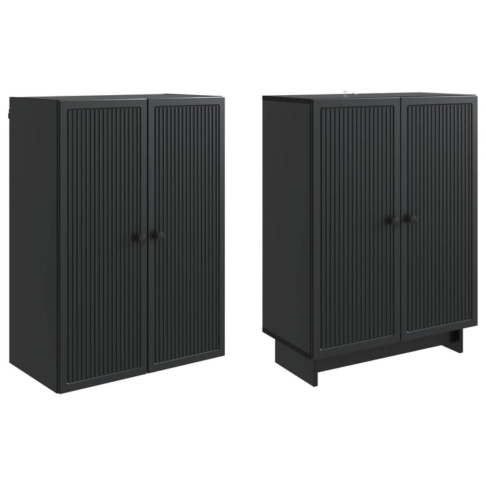 Set de Dulapuri 2 pcs Negru 66 x 34,5 x 90 cm Lemn prelucrat WALTI