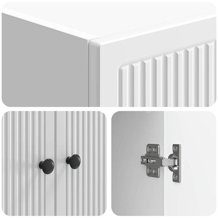 Set de Dulapuri 2 pcs Alb foarte lucios 66 x 34,5 x 90 cm WALTI