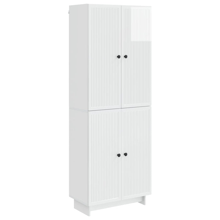 Set de Dulapuri 2 pcs Alb foarte lucios 66 x 34,5 x 90 cm WALTI