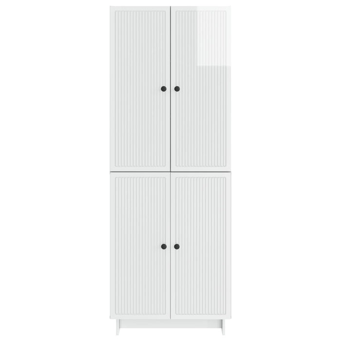 Set de Dulapuri 2 pcs Alb foarte lucios 66 x 34,5 x 90 cm WALTI