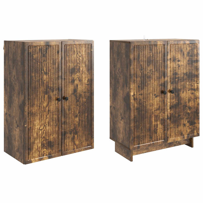Set de Dulapuri 2 pcs Stejar fumuriu 66 x 34,5 x 90 cm WALTI