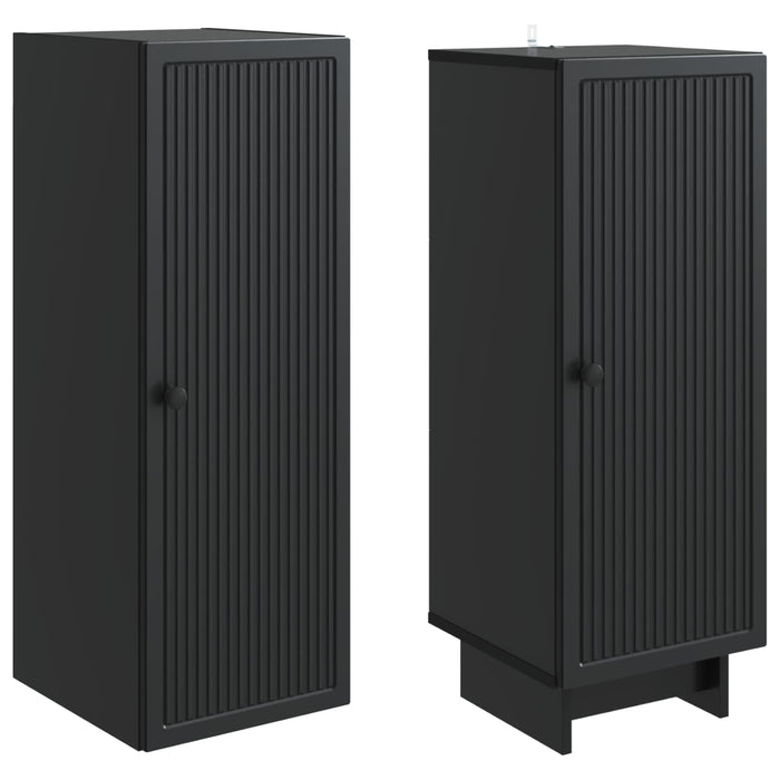 Set de Dulapuri 2 pcs Negru 34,5 x 33 x 90 cm Lemn prelucrat WALTI