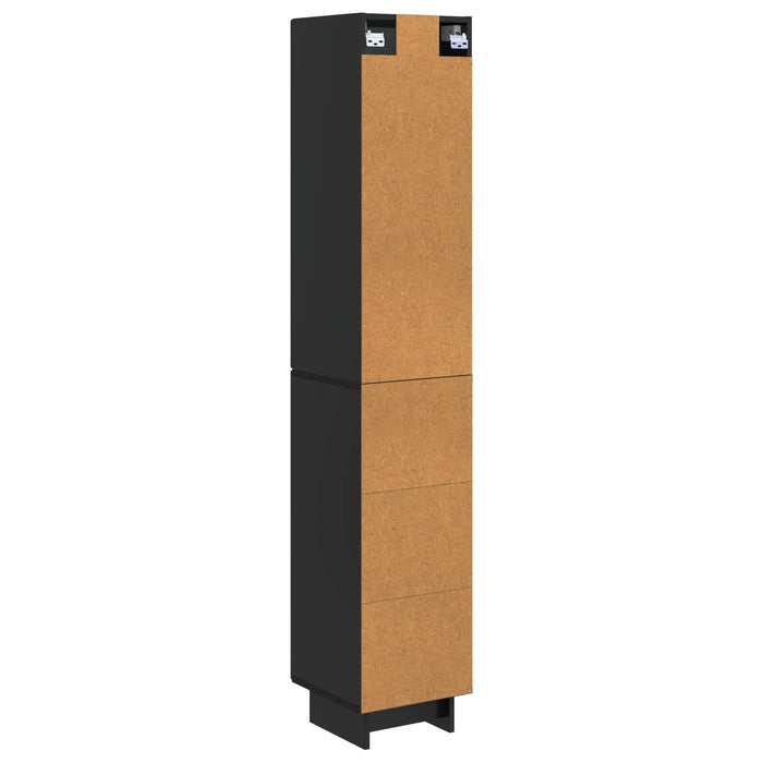 Set de Dulapuri 2 pcs Negru 34,5 x 33 x 90 cm Lemn prelucrat WALTI