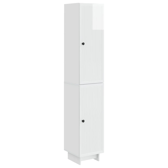 Set de Dulapuri 2 pcs Alb foarte lucios 34,5 x 33 x 90 cm WALTI