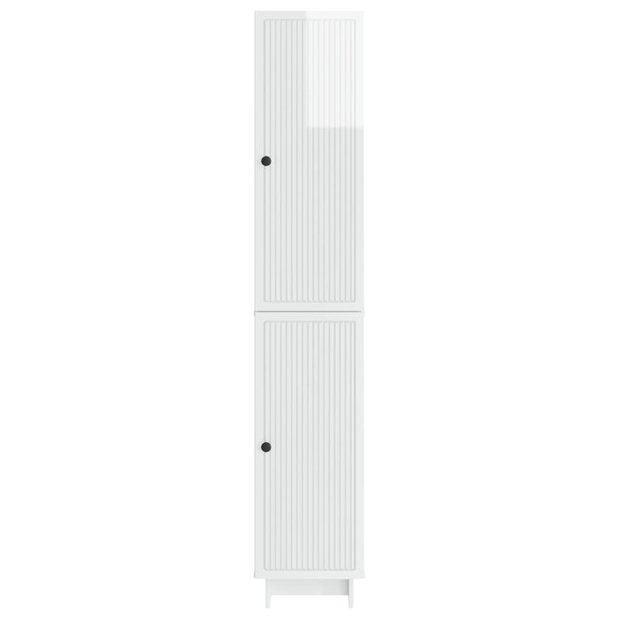 Set de Dulapuri 2 pcs Alb foarte lucios 34,5 x 33 x 90 cm WALTI