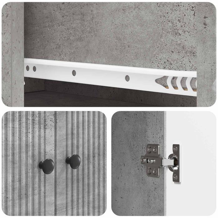 Set de Dulapuri 2 pcs Gri Beton 66 x 34,5 x 90 cm WALTI