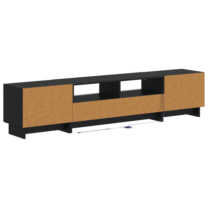 Dulap TV LED cu 5 piese Negru Lemn prelucrat WALTI