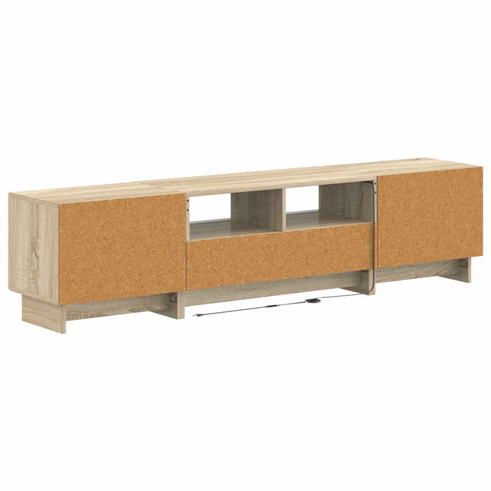 Dulap TV LED cu 5 piese Stejar Sonoma Lemn prelucrat WALTI