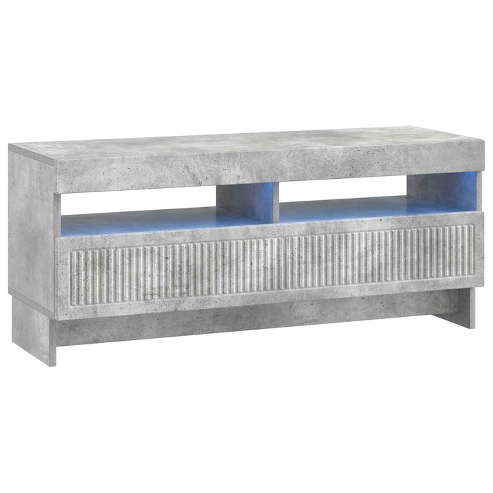 Dulap TV LED cu 5 piese Gri Beton Lemn prelucrat WALTI