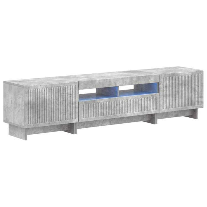 Dulap TV LED cu 5 piese Gri Beton Lemn prelucrat WALTI