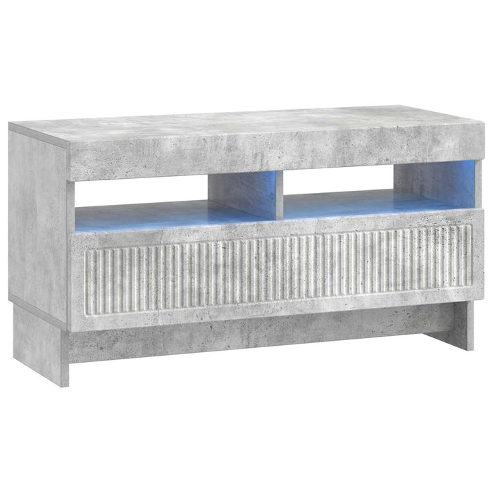 Dulap TV LED cu 5 piese Gri Beton Lemn prelucrat WALTI