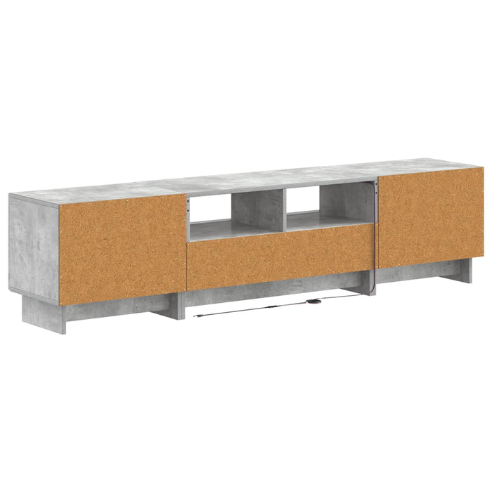 Dulap TV LED cu 5 piese Gri Beton Lemn prelucrat WALTI