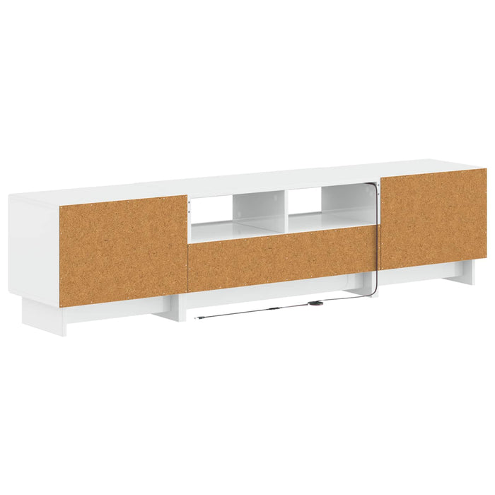 Dulap TV LED cu 5 piese Alb foarte lucios Lemn prelucrat WALTI