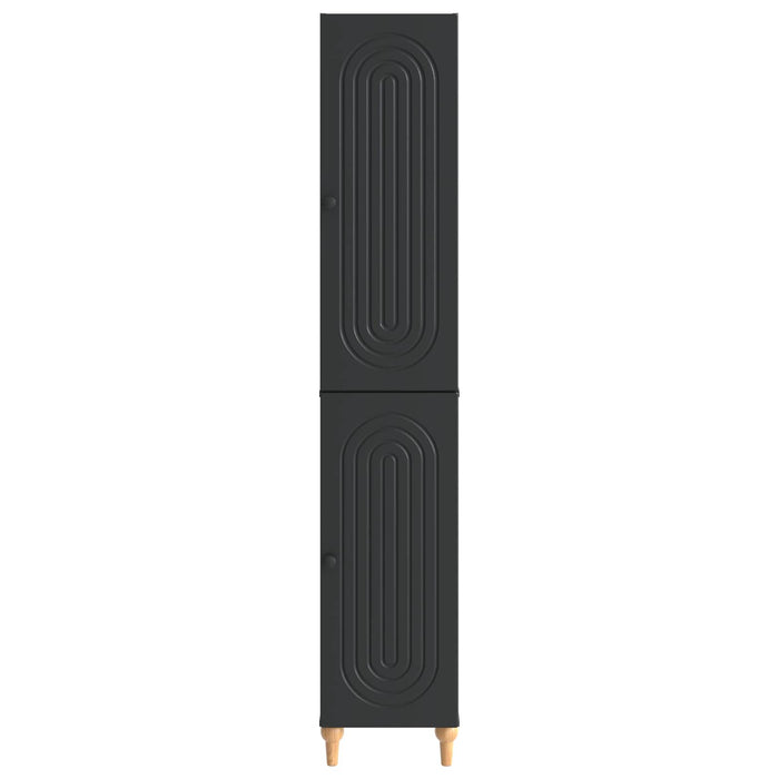 Set de Dulapuri 2 pcs Negru Lemn prelucrat WALTI