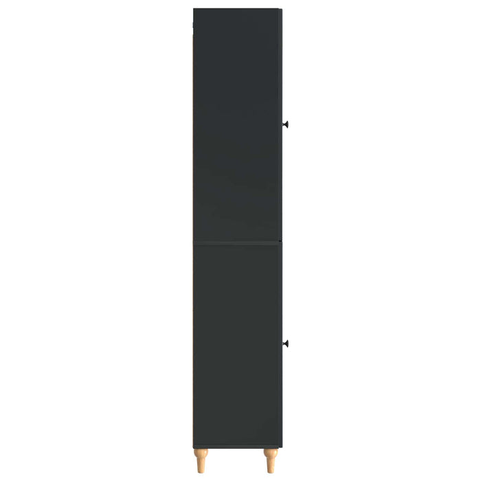 Set de Dulapuri 2 pcs Negru Lemn prelucrat WALTI