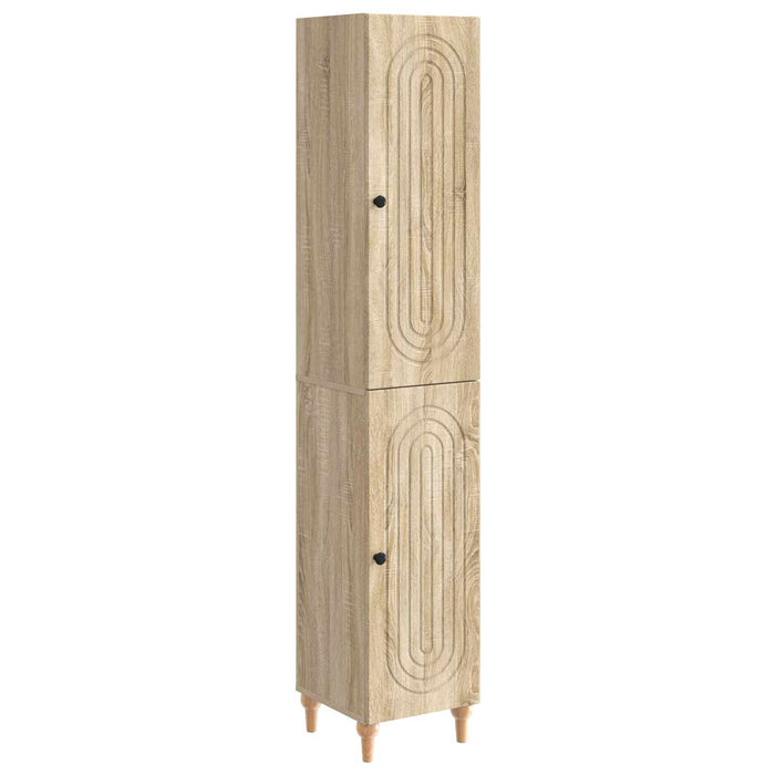Set de Dulapuri 2 pcs Stejar Sonoma Lemn prelucrat WALTI