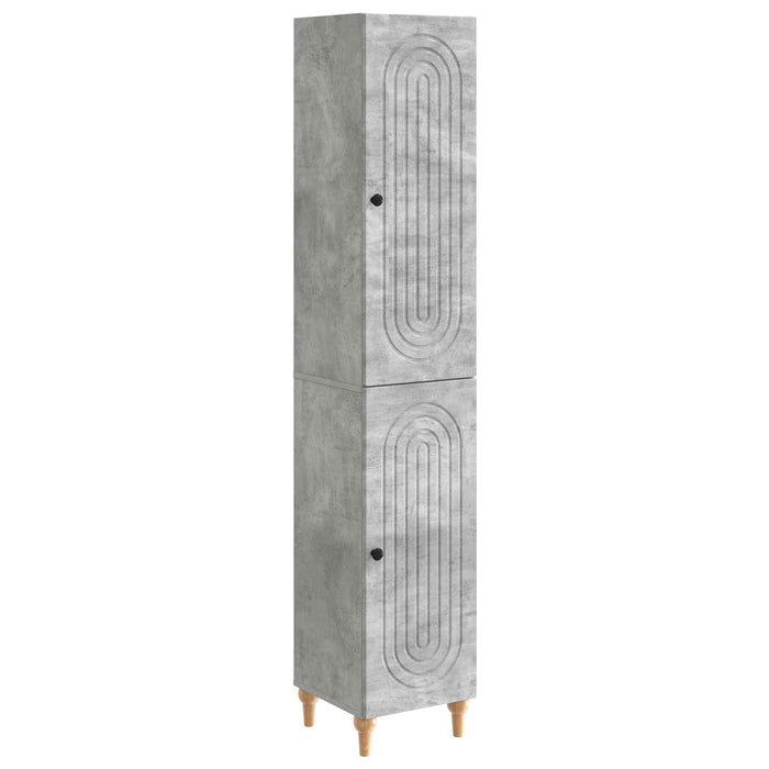 Set de Dulapuri 2 pcs Gri Beton Lemn prelucrat WALTI