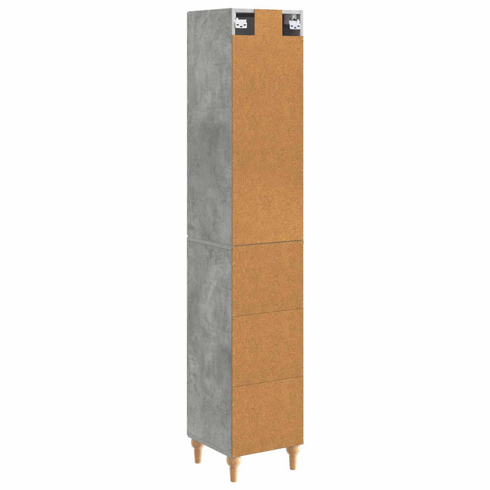 Set de Dulapuri 2 pcs Gri Beton Lemn prelucrat WALTI