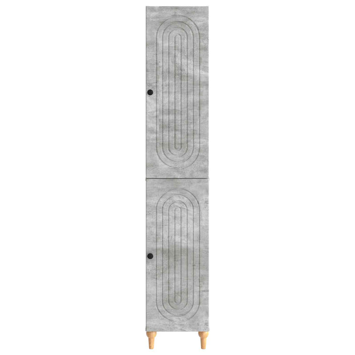 Set de Dulapuri 2 pcs Gri Beton Lemn prelucrat WALTI