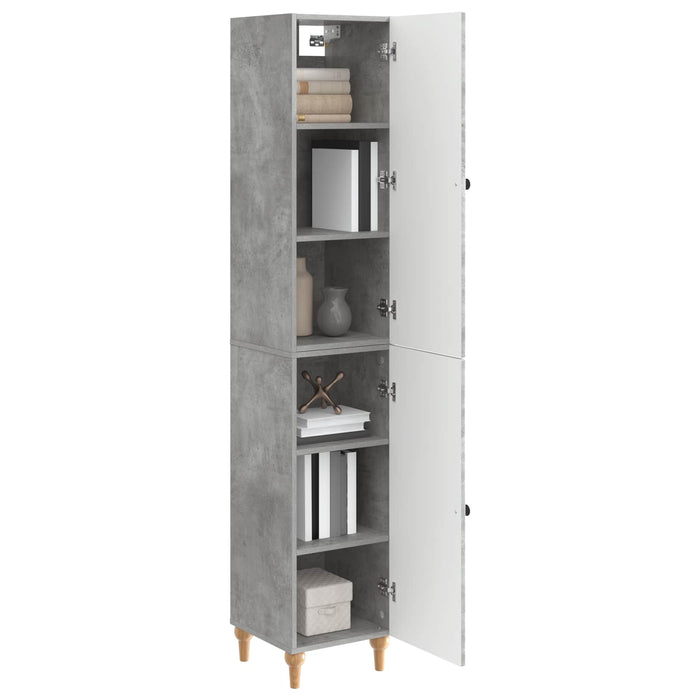 Set de Dulapuri 2 pcs Gri Beton Lemn prelucrat WALTI