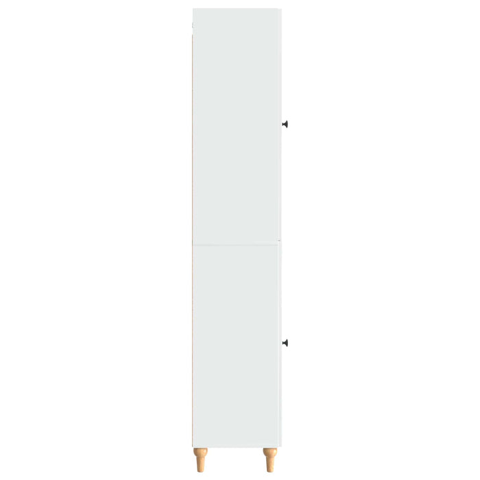 Set de Dulapuri 2 pcs Alb foarte lucios Lemn prelucrat WALTI