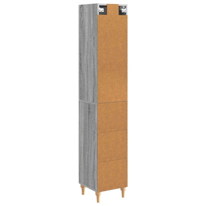 Set de Dulapuri 2 pcs Sonoma gri Lemn prelucrat WALTI
