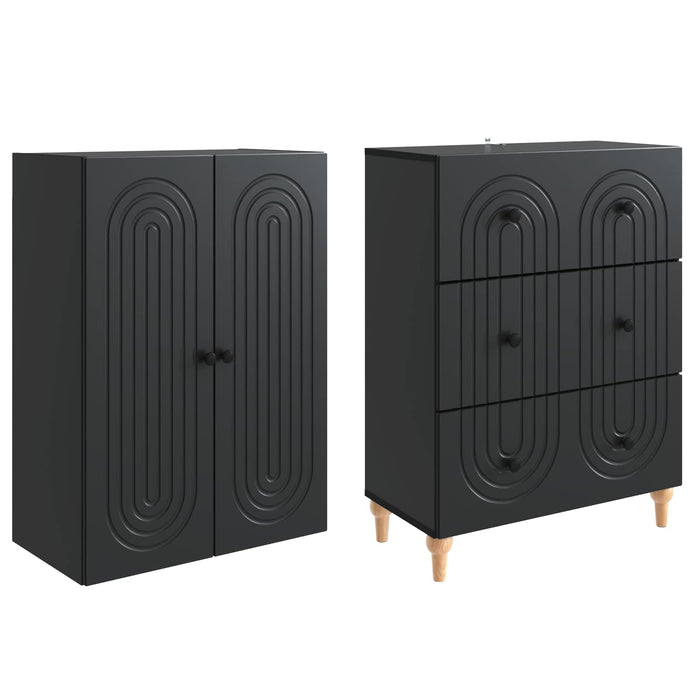 Set de Dulapuri 2 pcs 66 x 34,5 x 90 cm Lemn prelucrat WALTI