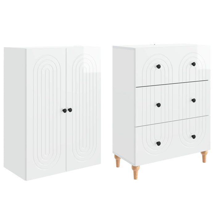 Set de Dulapuri 2 pcs 66 x 34,5 x 90 cm Lemn prelucrat WALTI