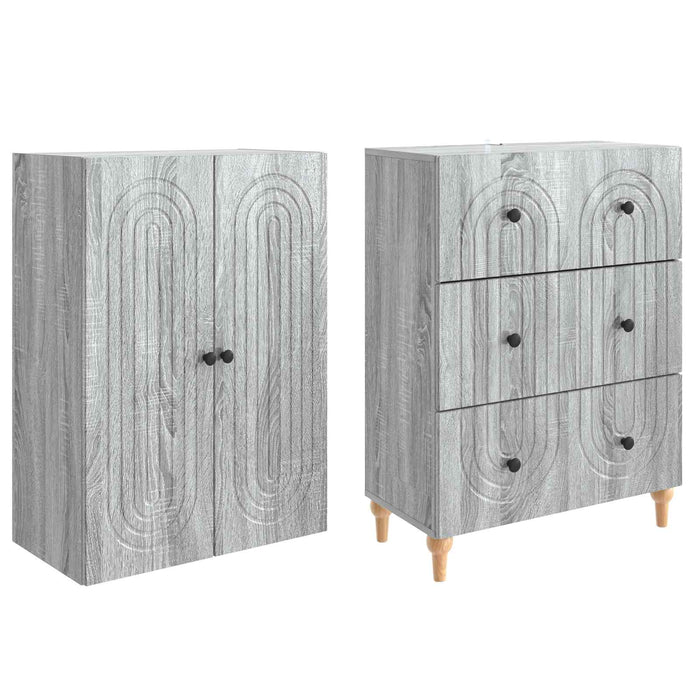 Set de Dulapuri 2 pcs Sonoma gri 66 x 34,5 x 90 cm WALTI