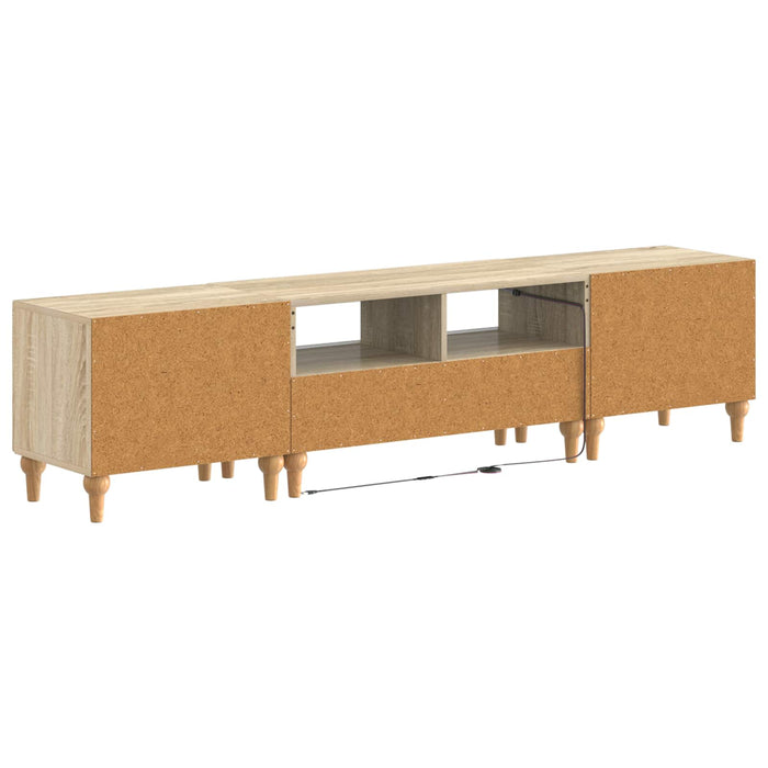 Set de 3 piese pentru TV cu LED Stejar Sonoma Lemn prelucrat WALTI