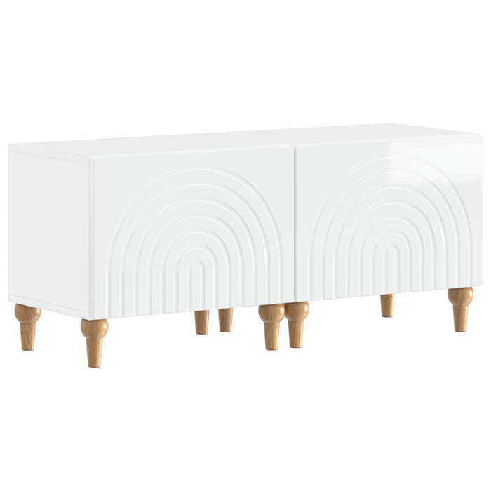 Set de 3 piese pentru TV cu LED Alb foarte lucios WALTI